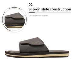 Men Athletic Slides Beach Sandals Outdoor Indoor Casual Comfort Slippers Sandal | eBay Casual Closed Toe Gold Flip Flops, Casual Gold Closed Toe Flip Flops, Gold Flat Casual Flip Flops, Gold Flat Slides For Vacation, Gold Round Toe Slides For Beach, Gold Flat Slides For Summer, Casual Gold Round Toe Sandals, Gold Summer Slippers, Brown Non-slip Slides For The Beach