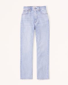 Women's Ultra High Rise Ankle Straight Jean | Women's Bottoms | Abercrombie.com Neutral Spring Outfit, Ankle Straight Jeans, Mom Jeans Outfit, Shirt Tucked In, Cute Spring Outfits, Airport Outfit, Jean Outfits, Spring Outfit, Straight Jeans