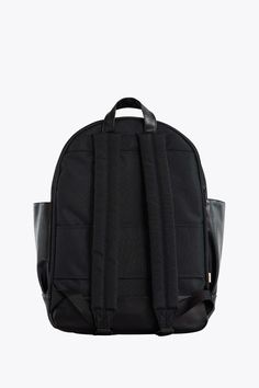 BÉIS 'The Backpack' in Black - Black Carry-On Travel Backpack & Laptop Backpack for Work Functional Leather Backpack For Back To School, Functional Leather Backpack For Commuting And Back To School, Practical On-the-go Backpack With Functional Pockets, Commuting Backpack With Zipper Pocket, Sporty Black Backpack For Commuting, Back To School Commuting Backpack, Practical Black Everyday Backpack, Functional Leather Backpack For School, Functional Black Leather Backpack For On-the-go