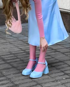 Viovence Outfit Medias, Funky Tights, Barbie Shoes, Cute Heels, Pink Princess, Outfit Idea, Outfits Aesthetic, Dress Skirt, Fashion Shoes