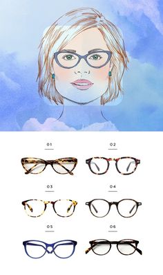 The Most Flattering Glasses for Your Face Shape - Verily Square Face Makeup, Glasses For Face Shape, Glasses Frames Trendy, Best Eyeglasses, Glasses For Your Face Shape, Cat Eye Colors, Square Glasses Frames