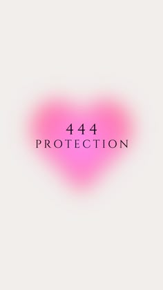 a pink heart with the words protection on it