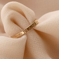 Minimalist Handmade Engraved Ring For Wedding, Dainty Adjustable Engraved Midi Rings, Minimalist Handmade Gold Engraved Ring, Dainty Gold-plated Yellow Gold Rings, Dainty Gold Flower Ring Stamped 14k, Handmade Adjustable Engraved Yellow Gold Ring, Dainty Gold-plated Initial Ring, Gold Ring With Pressed Flowers, Dainty Gold Brass Rings