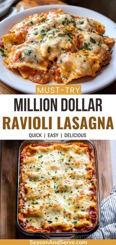 the recipe for this million dollar ravioli lasagna is easy to make and delicious