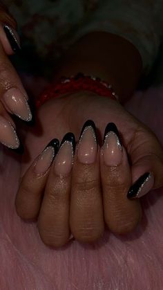 prom nails Nail Ideas For Back To School Almond, French Tip Back To School Nails, French Tips Acrylic Black, Painted Almond Nails, Simple Nail Art Step By Step, French Tip Almond Nails With Flowers, Cute Nail Extension Designs, Almond Nail Inspo French Tip, Simple Hoco Nails Almond