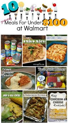 the cover of 10 minutes meals for under $ 100 at walmart