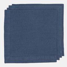 Hudson Grace dark blue square washed linen napkin 22x22 Pacific Ocean Blue, Hudson Grace, Linen Dinner Napkins, Dyed Linen, Mitered Corners, Linen Napkins, Dinner Napkins, Natural Texture, Linen Shirt