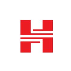 the letter h is shown in red and white