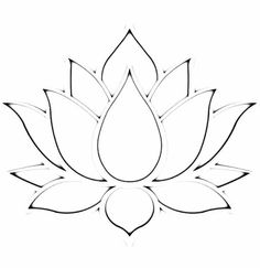 the outline of a lotus flower