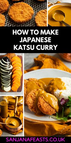 how to make japanese katsu curry at home with pictures and text overlays