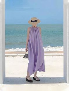 Details Fashion design. Cotton blend skirt. High-end suspender skirt. Seaside beach skirt skirt. Sleeveless loose waist large swing skirt Measurements Size: S / M / L / XL. Waist (cm): 60 / 64 / 68.Waist (inch): 23.6 / 25.1 / 26.8.Sleeve (cm): 64 / 65 / 66.Sleeve (inch): 25.1 / 25.5 / 25.9.Length (cm): 81 / 82 / 83.Length (inch): 31.8 / 32. 2 / 32.6. Composition & Care Material: Cotton blend. Please avoid alkaline and acidic environments. Please avoid exposure to chemicals. Please avoid collisio Summer Sleeveless Dress With Spaghetti Straps For Beach Party, Flowy A-line Summer Sundress, Spring Beachwear Sleeveless Spaghetti Strap Dress, Spring Beachwear Sleeveless Dress With Spaghetti Straps, Summer A-line Maxi Dress For Beach Season, Spring A-line Sleeveless Dress For Beach, Summer Vacation Dresses In Solid Colors, Solid Color Summer Vacation Dresses, Solid Sleeveless Dress With Spaghetti Straps For Beach