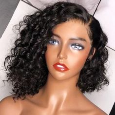 Deep Curly Bob Lace Front Wig | Super Weave Hair Co. – Super Weave Hair Company Curly Bob Lace Front Wig, Remy Wigs, Luxury Lady, Aliexpress Hair, Lady Watch, Curly Bob Wigs, Bob Lace Front Wigs, Brazilian Hair Weave, Natural Wavy Hair