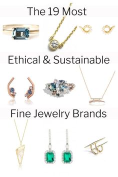 The Most Beautiful, Ethical, and Eco-Friendly Fine Jewelry Brands Handmade Jewelry Findings, Jewelry Photoshoot, Jewelry Logo, Tiffany Jewelry, Sustainable Jewelry, Rings Necklaces