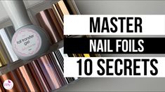 Nail Designs Using Foil, Foil For Nails, How To Do Foil Nails, How To Put Foil On Nails, How To Do Foil Nail Art, How To Apply Nail Foil, Nail Transfer Foil Designs Ideas, How To Use Foil On Nails, Transfer Foil Nail Art Design