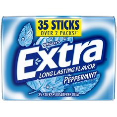 extra long - lasting flavor chewing gum, 3 5 sticks per pack by wrigley's