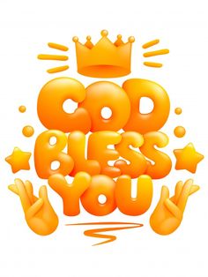 an orange poster with the words god loves you written in it and stars around it