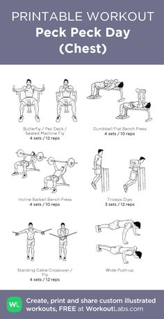 the printable workout poster shows how to do an exercise with one hand and two hands