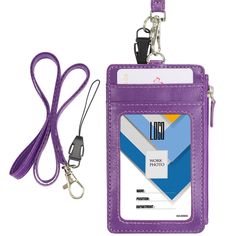 PRICES MAY VARY. Product features: Front ID Window with Clear Cover features visibility and side zipper pocket for cash, keys and other small stuff; Non-full 3 card sized Back and 1 card sized front Card Slot for easy management and access Highlights: Badge Holder are Made of Premium Durable PU leather; 1pcs 20" Lightweight, Comfortable, Strong, Premium Polyurethane leather Double Stitches Neck Straps Lanyards with Heavy Duty Metal J-Hook; Side zipper is sturdy yet zip up and down smoothly that Leather Badge Holder, School Id, Neck Lanyard, Bus Pass, Leather Lanyard, School Supply Labels, Small Stuff, Id Badge Holders, Card Holder Wallet