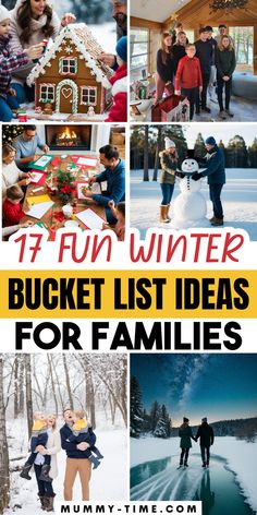 🎄 Spark magical winter moments with our family Winter Bucket List! Find festive activities and new traditions to start this season. 🌟 From holiday lights tours to baking marathons, get ready to make every chilly day special. Visit our article and save this pin for continuous inspiration! Bucket List For Families, Festive Activities, Adventure Picture, Make A Gingerbread House, Holiday Lights Display, Winter Hike, Traditions To Start, Fun Winter Activities, Indoor Trampoline