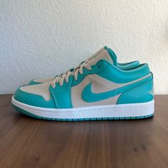 Rare And Not Available Online. Size 11.5 Women’s/10 Men’s. Never Worn Before Air Jordan 1 Low Teal And Sand Sneakers. Does Not Come With The Box. Wmns Air Jordan 1 Low 'marina Blue', Blue Low-top Jordan Shoes With Air Max Cushioning, Sporty Blue Low-top Jordan Shoes, Air Jordan 1 Dark Teal Low, Jordan 4 Women, Blue Leather Low-top Jordan Shoes, Jordan 1 Lows, Teal Nikes, Jordan 1 Black