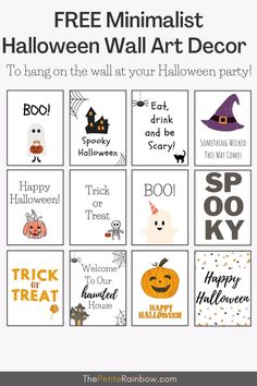 free printable halloween wall art decor