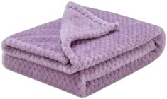 two purple blankets folded on top of each other