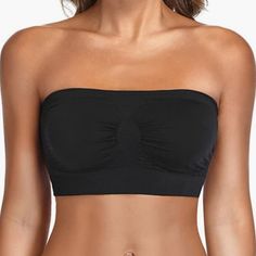 Nwot. Strapless Wireless Bandeau Tube Top. Size: X-Large. 90% Nylon 10% Spandex. This Great Multipurpose Strapless Bra Is A Unique Basic Tube Top. The Elastic Seamless Bandeau Top Has High Elasticity Without Causing Any Irritation Reaction . The High-Quality Fabrics Are Resistant To Abrasion And Wash And Dry . Breathable Material Wicks Sweat Away To Keep Your Body Cool Even On A Hot Day. Slip-Resistant Silicone Keeps The Bandeau Bra In Place And Prevents It From Slipping Off, And Provides Smooth Strapless Tube Top With Built-in Bra For Workout, Workout Bandeau Tube Top With Built-in Bra, Workout Strapless Tube Top With Built-in Bra, Black Stretch Tube Top With Built-in Bra, Seamless Bandeau Tube Top For Workout, Stretch Nylon Bandeau Top, Seamless Bandeau Workout Tube Top, Workout Bandeau Seamless Tube Top, Stretch Tube Top For Workout