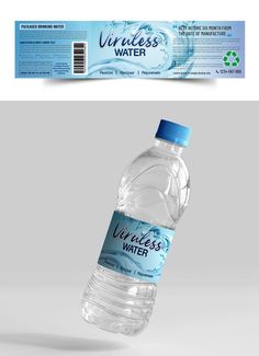 Water bottle label Design Bottled Water Logo, Label Design Bottle, Logo Design Water, Label Design Ideas, Bottle Lables