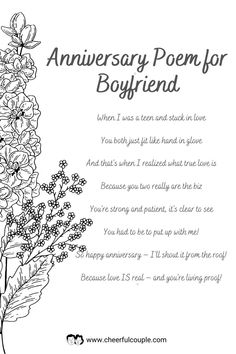 Romantic Image of Love Poem for Your Boyfriend on Your Anniversary Poem For Your Boyfriend, Poem For My Boyfriend, Anniversary Wish, Poems For Your Boyfriend, Creative Date Night Ideas