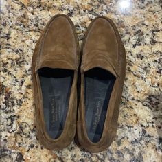 Size 12. Perfect Condition. Never Worn! Casual Suede Dress Shoes For Fall, Casual Moc Toe Dress Shoes With Suede Lining, Casual Dress Shoes With Suede Lining And Moc Toe, Casual Brown Dress Shoes With Suede Lining, Casual Moc Toe Dress Shoes For Business, Casual Business Dress Shoes With Moc Toe, Business Casual Moccasins For Fall, Casual Dress Shoes For Business Casual In Fall, Casual Slip-ons With Suede Lining For Business Casual