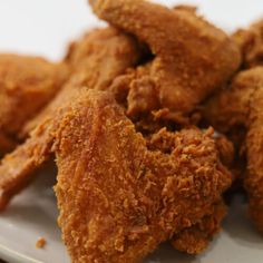 fried chicken pieces on a plate ready to be eaten