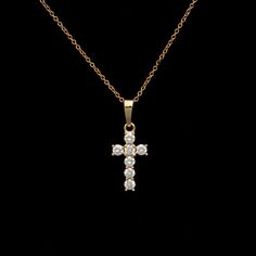 NEW Cross Pendant 0.25ct Brilliant Round Created Diamonds Solid 14K Yellow Gold  Brand new cross pendant featuring 0.25tcw round cut brilliant created diamonds. This beautiful crucifix pendant is crafted from solid 14k yellow gold with high polished finish.  *Matching Chains Available*  Our created diamonds feature brighter D color , VVS1 clarity and ideal cut making them visually indistinguishable from natural diamonds that cost thousands of dollars. Every diamond comes with a lifetime warranty Diamond Cross Pendants, Diamond Cross, Gold Branding, Gorgeous Gift, Round Cut Diamond, Necklace Jewelry, Diamond Pendant, Cross Pendant, Round Cut