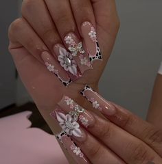 Cute Cowgirl Nail Ideas, Pretty Elegant Acrylic Nails, Nail Designs Wedding Guest, Ivan Cornejo Nails, 15 Nails Ideas, Mexican Nail Art Mexico, Mexican Acrylic Nails