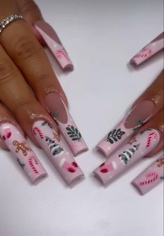 Unghie Nail Art, Long Acrylic Nail Designs, Dope Nail Designs, Unique Acrylic Nails, Design Nails, Long Square Acrylic Nails, Bling Acrylic Nails