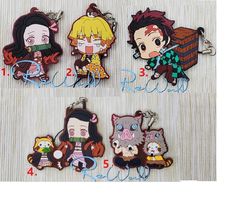 Japan Anime Game Demon Slayer Kimetsu no Yaiba Stasto Ver Rubber strap Collection Keychain Anime Character Figure Key Ring Phone Strap Charm Bag Pendant Cosplay Gift Zenitsu  Rengoku Kyoujurou Size:  about 5-6cm Material: Rubber 5 styles  We Also have many other series of Demon Slayer items, you may visit our store to have a check.  Very cute items，great small gifts for collections and for fans !   We accept eBay only , it is fast, easy and safe.  We ship the item to eBay address, please make sure your eBay shipping address is correct. Handling time: 2-3 working days. Item will be shipped by registered international air mail or e-packet for US. It usually takes: 8-18 working days to USA,  15-30 working days for most of other countries. (Working days are not including weekend and holiday) F Strap Keychain, Rengoku Kyoujurou, Demon Slayer Kimetsu No Yaiba, Japan Anime, Phone Strap, Kimetsu No Yaiba, Action Figure Accessories, Air Mail, Anime Character