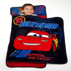 Disney - Cars rule the road toddler rolled nap mat-quilted mat, blanket and pillow all-in-one. Features lightning McQueen and friends. Comes with a carry strap that makes it easy to transport to preschool and overnight stays. Machine washable. Preschool Nap Mats, Baby Gym Mat, Toddler Nap Mat, Blanket And Pillow, Cars Lightning Mcqueen, Toddler Nap, Crown Crafts, Nap Mat, Toddler Rooms