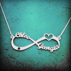 ♾ Order any 2 names for your personalized, custom made, Infinity Name Necklace! ♾ A great gift for a wonderful couple, or 2 children...Hand made for you in all Solid 14k White gold nameplate and chain. ♾ 4.2 cm wide (1.6 inches) ♾ .8 mm double nameplate thickness. 1.0 gram thinner chain included. ♾ Please send me the 2 names in a message to me on etsy. (each name must have one capital letter only: for special orders, please write for prices) ♾ Choose any Birthstone! ♾ Choose you chain length at Personalized Infinity Name Necklace, Elegant Infinity Name Necklace With Custom Name, Customizable Silver Infinity Name Necklace, Engraved Infinity Name Necklace As Gift, Gold Infinity Name Necklace As Personalized Gift, Infinity Necklace Gold, Infinity Necklace Silver, Mother Necklace Personalized, Monogram Pendant