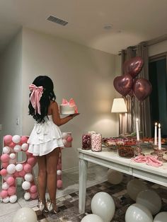 #sweet16 #bow #lanadelray #pink #valentine #birthdayparty #birthdaygirl #birthdaydecoration #bowcake #pinkbow #princess Madison Smith, Birthday Poses, Bridal Shower Dresses, 21st Birthday Photoshoot