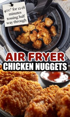 air fryer chicken nuggets with sauce on the side