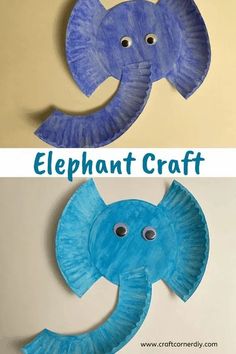 an elephant paper plate craft for kids to make