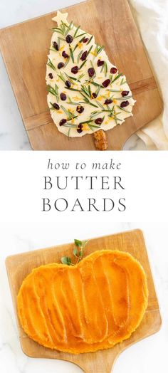 how to make butter board with an orange and olive decoration