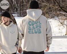 Cool Dads Club Hoodie, Cool Dads Club Sweatshirt, New Dad Gift, Cool Dad Sweatshirt, Funny Dad Sweater, Dad Birthday Gift, Fathers Day Gift - Etsy Winter Hoodie With Lettering And Long Sleeves, Winter Hoodie Sweatshirt With Lettering, Dad Sweater, Club Sweatshirts, Gifts For New Dads, Mens Long Sleeve Tee, Dad Humor, Dad Birthday Gift, Dad Birthday