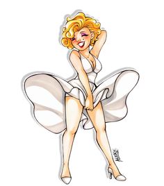 a drawing of a woman dressed as a fairy with blonde hair and white stockings on