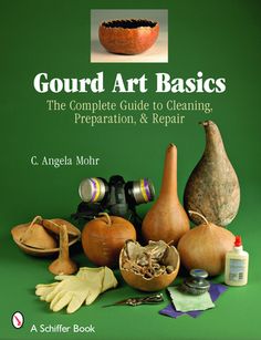 In this new gourd book, author Angela Mohr demonstrates how to select and prepare gourds from the garden and demonstrates basic techniques for cleaning, shaping, and fixing gourds, which then can be decorated for everyday use, such as bowls and vases. This do-it-yourself how-to is perfect for any beginning gourd artisan to learn the finer points of a gourd, fix their common flaws and put the gourds to good use as accessories around the house. Gourd Carving, Gourds Art, Gorgeous Gourds