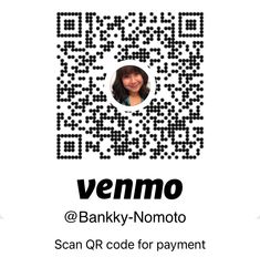 a qr code for a woman's face and the text vermo @ banky - nomoto scan qr code for payment