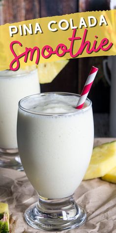 Pina Colada Smoothie is a creamy, refreshing family friendly recipe everyone will love!