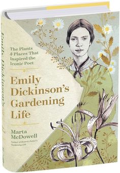 a book cover with an image of a woman and flowers