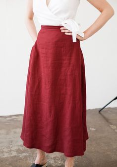 Linen skirt India 3 Linen Skirt Outfit, Maxi Linen Skirt, Sewing Skirt, Style Long Skirt, Wardrobe Plan, Red Long Skirt, Long Linen Skirt, White Linen Skirt, Linen Maxi Skirt