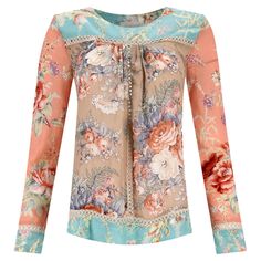 Zimmermann Floral Silk & Cotton Top Multicoloured, pastel blouse crafted from silk and cotton in the brand's signature floral design. Detailed with crochet trims, long sleeves and round neckline. Rrp Approx. £615 Size – 1 - S Condition – Very Good Composition – 70% Cotton, 30% Silk Pastel Blouse, Crochet Trim, Cotton Tops, Round Neckline, Floral Design, Top Blouse, Pastel, Fashion Outfits, Silk