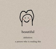 an image of a woman's face with the caption beautiful definition, a person who is reading this